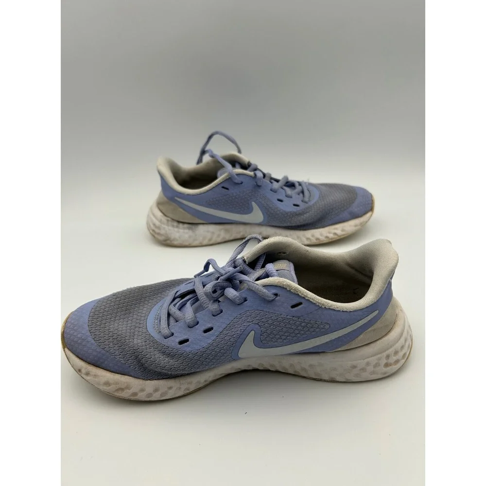 Nike Revolution 5 Purple Grey Running Shoes BQ5671-500 Kids Size 5Y Womens 6.5